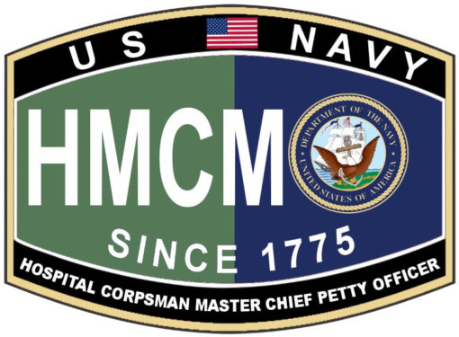 Hospital Corpsman Master Chief Petty Officer Green Blue Military Decal