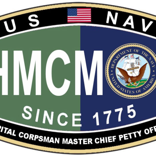 Hospital Corpsman Master Chief Petty Officer Green Blue Military Decal