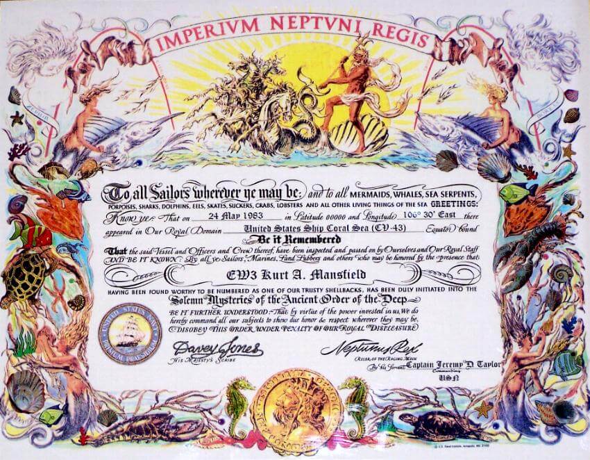 Shellback Certificate