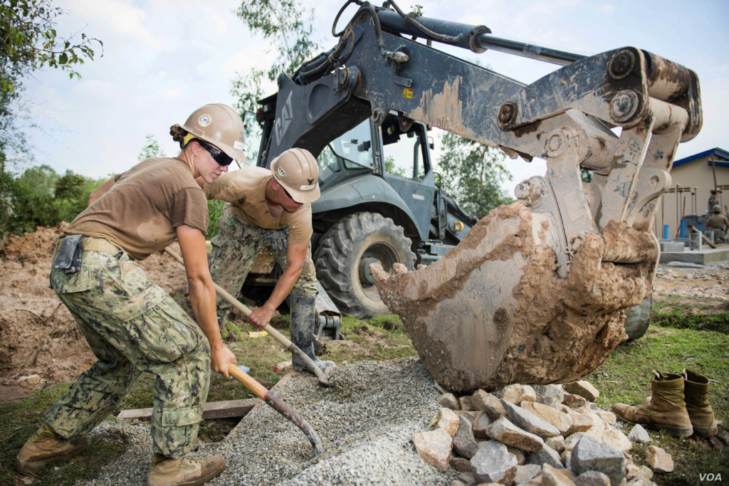 US Navy Seabees at work
