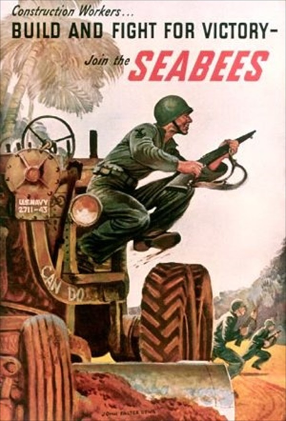 US Seabees war poster