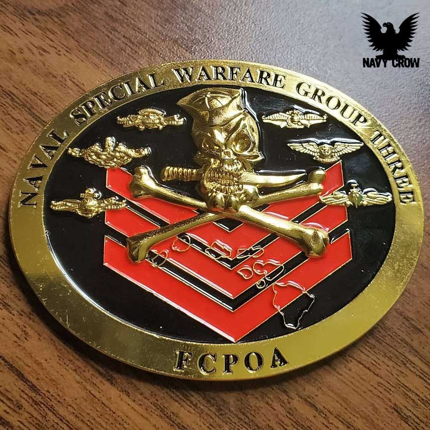 Naval Special Warfare Group 3 Navy Custom Challenge Coin