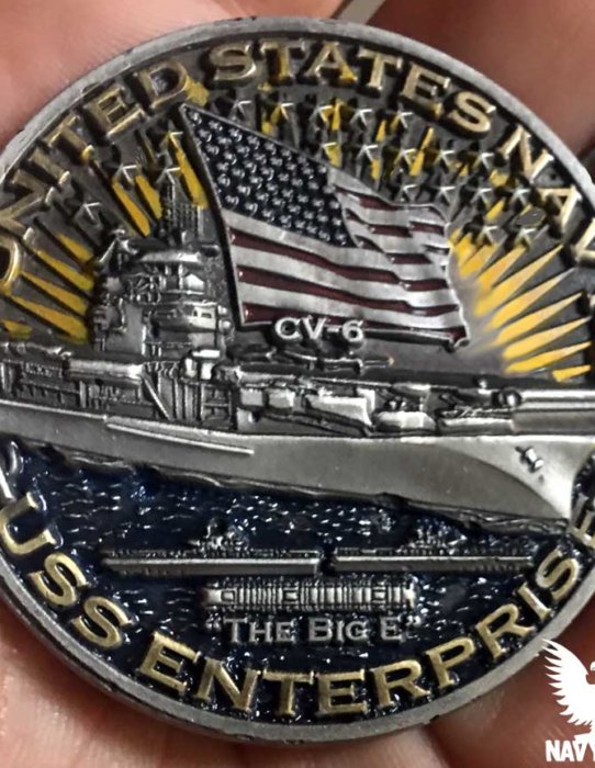 USS Enterprise Warships of World War 2 75th Anniversary Coin