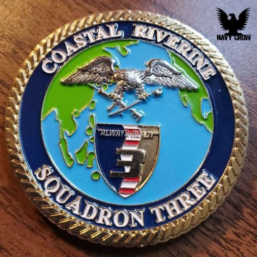 Coastal Riverine Squadron 3 US Navy Custom Challenge Coin