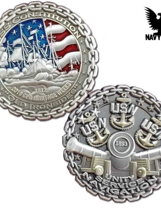 USS Constitution Navy Custom Challenge Coin