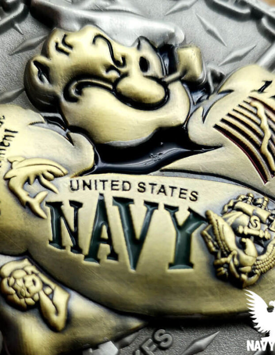 Popeye US Navy Challenge Coins