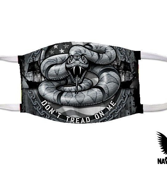 Don't Tread On Me Rattle Snake US Navy Covid Mask