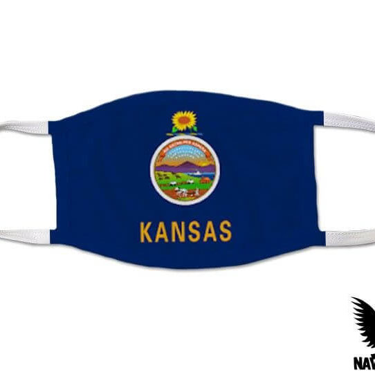 Kansas US State Flag Covid Mask