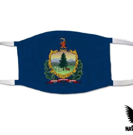 Vermont US State Flag Covid Mask