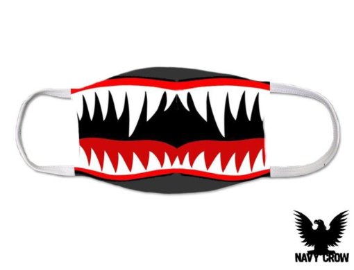Shark Teeth Nose Art US Navy Covid Mask