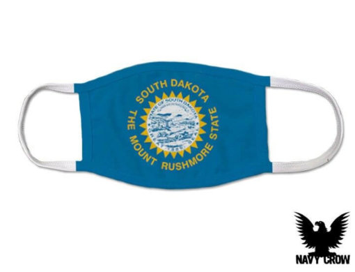 South Dakota US State Flag Covid Mask