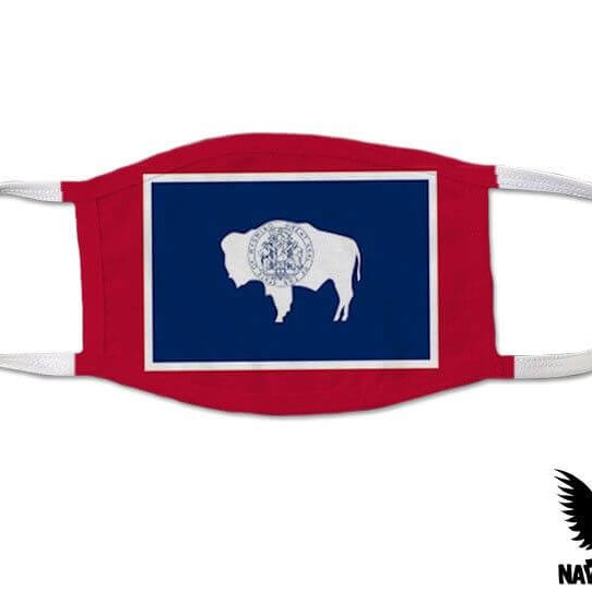 Wyoming US State Flag Covid Mask