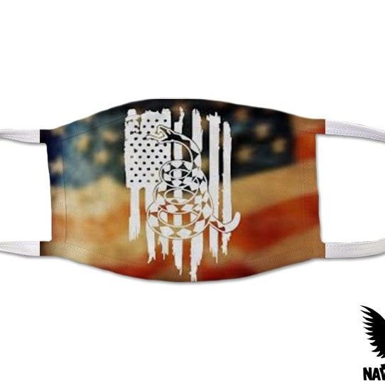 Don't Tread On Me American Flag US Navy Covid Mask
