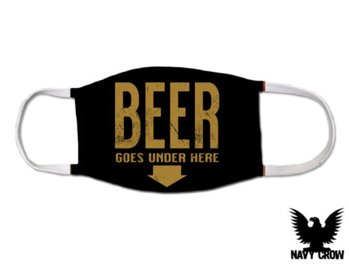 Beer Goes Here US Navy Covid Mask