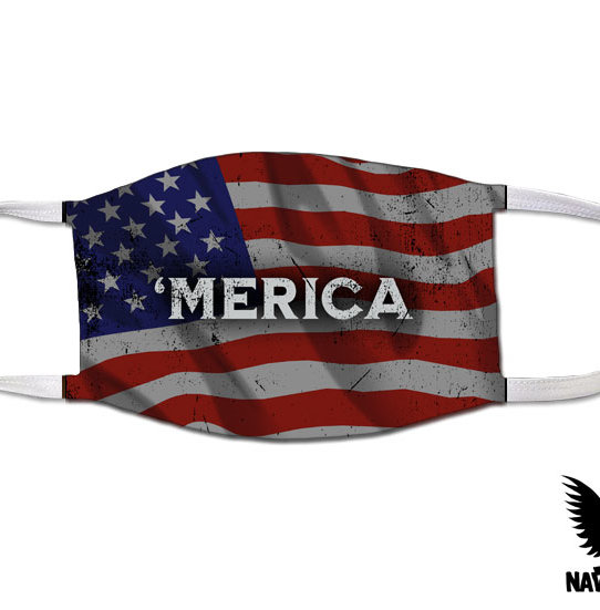 'Merica USA Flag US Navy Covid Mask