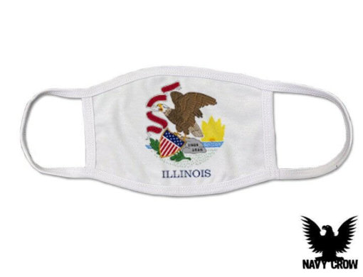 Illinois US State Flag Covid Mask