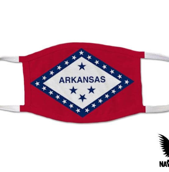 Arkansas US State Flag Covid Mask