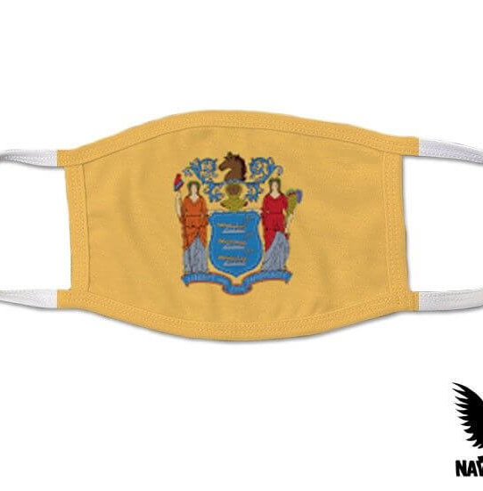 New Jersey US State Flag Covid Mask