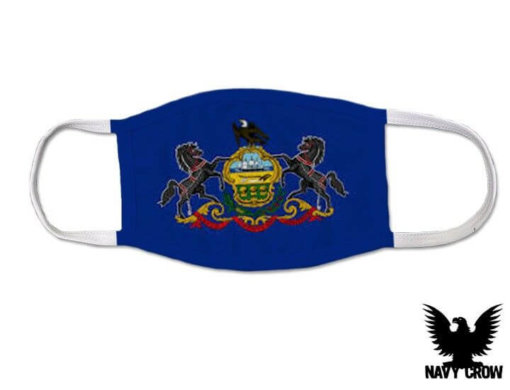 Pennsylvania US State Flag Covid Mask