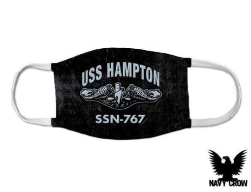 USS Hampton SSN-767 Submarine Warfare US Navy Covid Mask