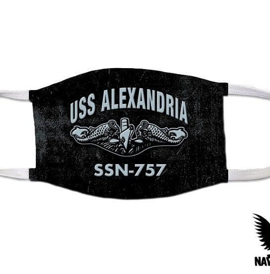 USS Alexandria SSN-757 Submarine Warfare US Navy Covid Mask
