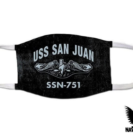 USS San Juan SSN-751 Submarine Warfare US Navy Covid Mask