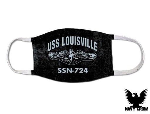 USS Louisville SSN-724 Submarine Warfare US Navy Covid Mask