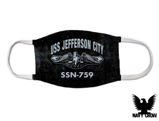 USS Jefferson City SSN-759 Submarine Warfare US Navy Covid Mask