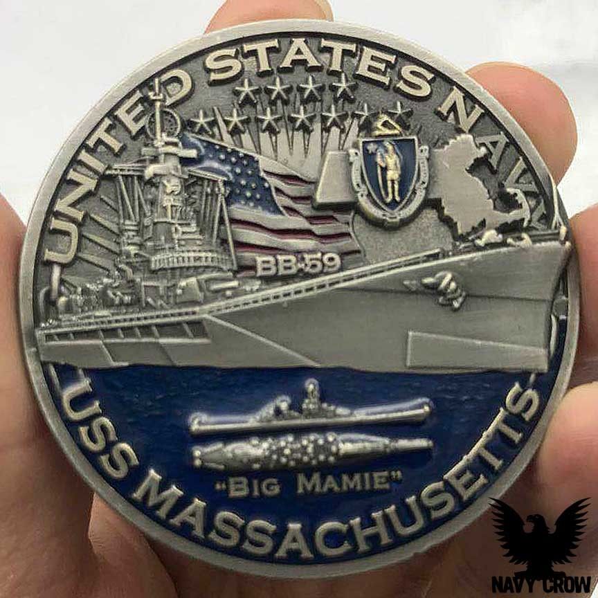 USS Massachusetts Warships of WW2 75th Anniversary Coin