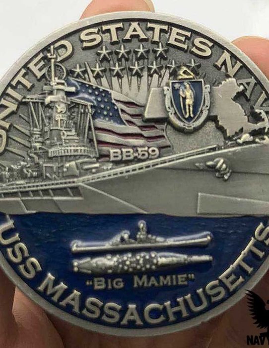 USS Massachusetts Warships of World War 2 75th Anniversary Coin