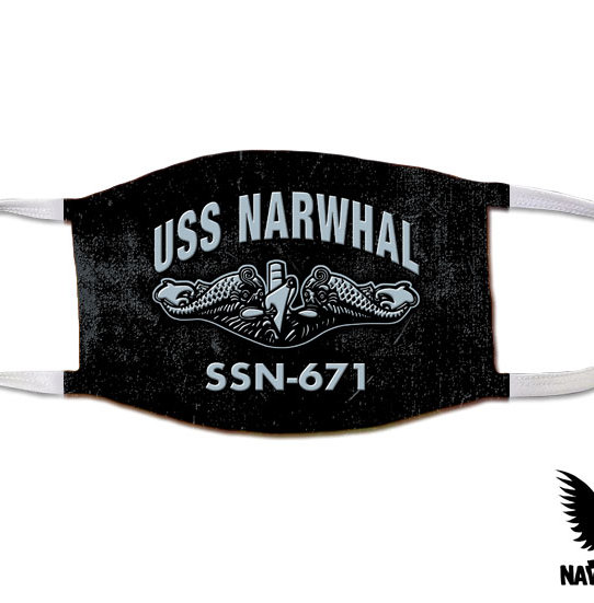 USS Narwhal SSN-671 Submarine Warfare US Navy Covid Mask