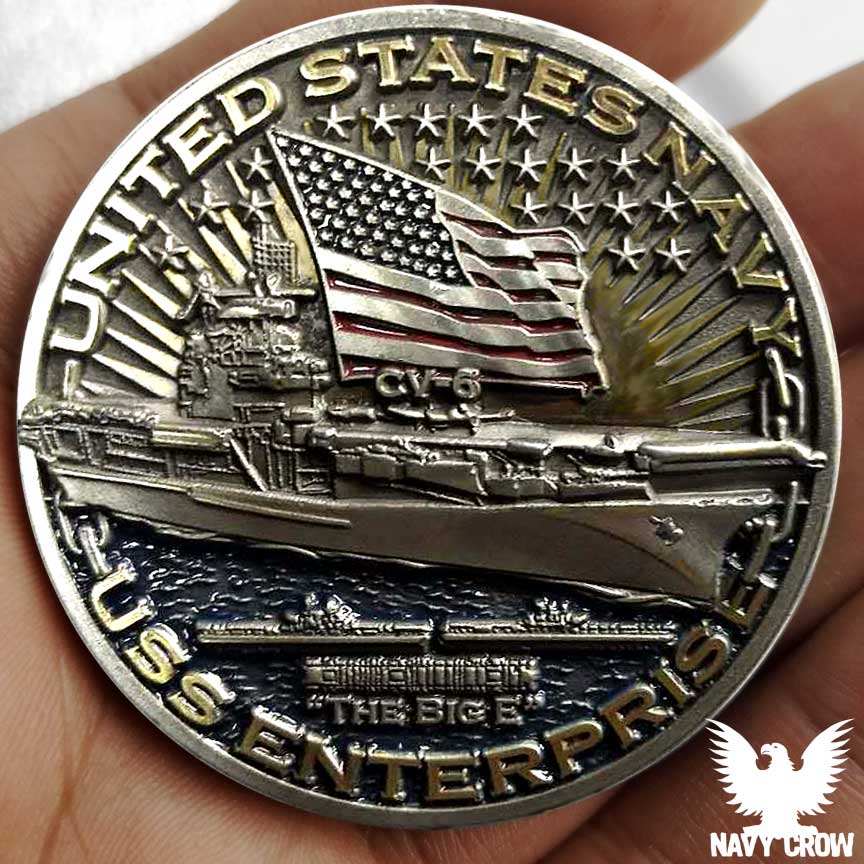 USS Enterprise Warships of WW2 75th Anniversary Coin