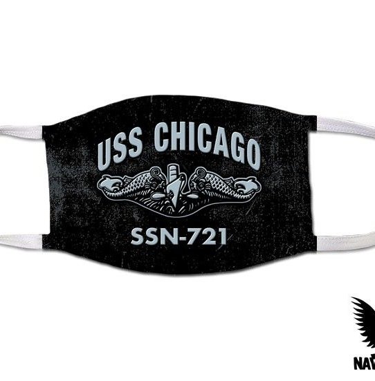 USS Chicago SSN-721 Submarine Warfare US Navy Covid Mask