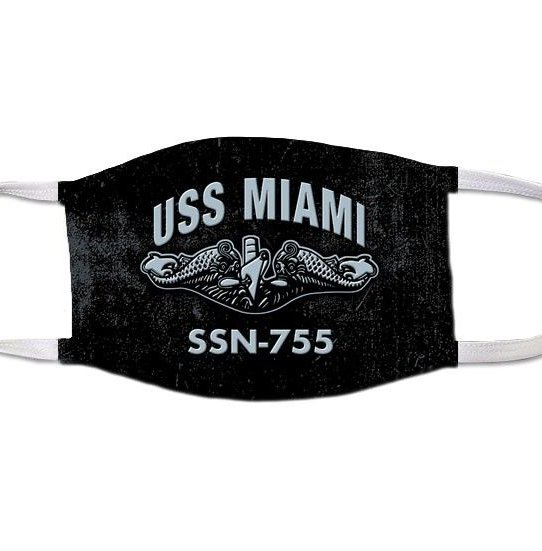 USS Miami SSN-755 Submarine Warfare US Navy Covid Mask