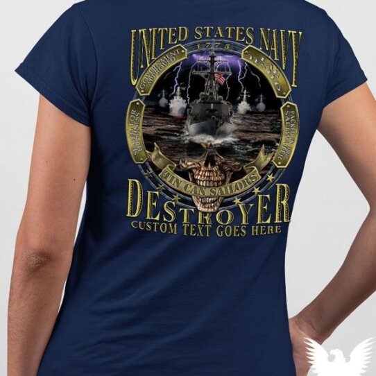 US Navy Destroyer Tin Can Sailor Women's Shirt