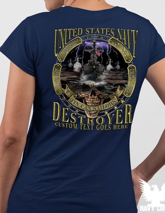 US Navy Destroyer Tin Can Sailor Women's Shirt