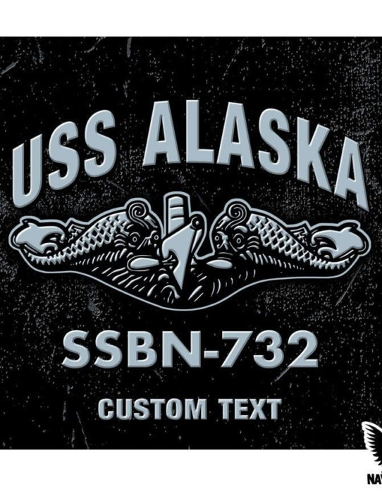 USS Alaska SSBN-732 Submarine Warfare Insignia Decal