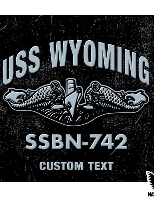 USS Wyoming SSBN-742 Submarine Warfare Insignia Decal