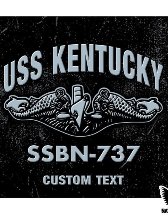 USS Kentucky SSBN-737 Submarine Warfare Insignia Decal