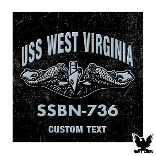 USS West Virginia SSBN-736 Submarine Warfare Insignia Decal