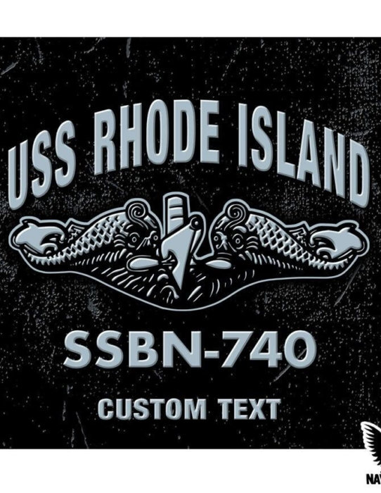 USS Rhode Island SSBN-740 Submarine Warfare Insignia Decal