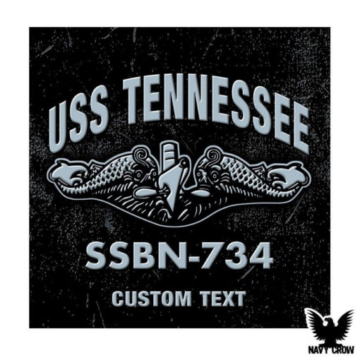 USS Tennessee SSBN-734 Submarine Warfare Insignia Decal