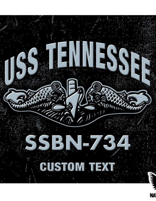 USS Tennessee SSBN-734 Submarine Warfare Insignia Decal