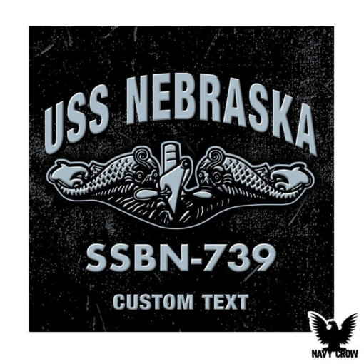 USS Nebraska SSBN-739 Submarine Warfare Insignia Decal