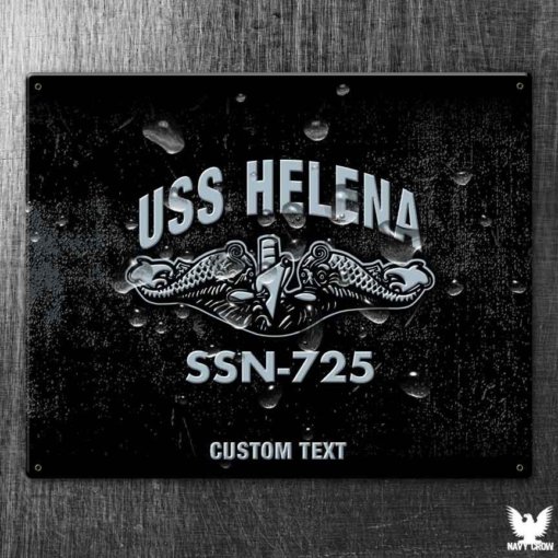 USS Helena SSN-725 Submarine Vintage US Navy Sign