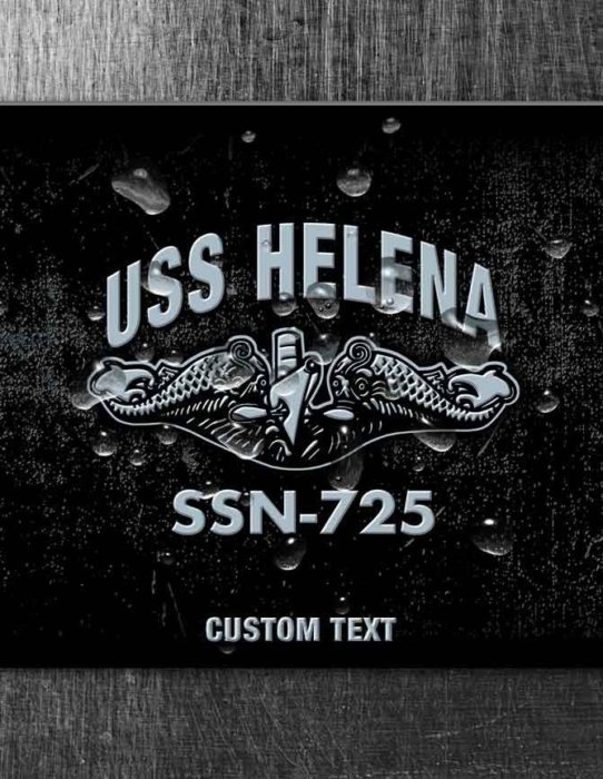 USS Helena SSN-725 Submarine Vintage US Navy Sign