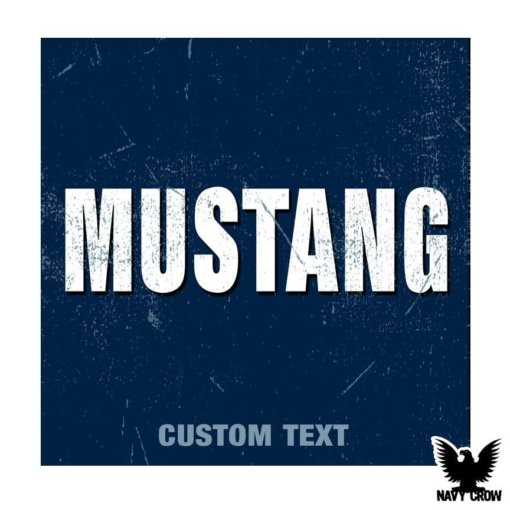 Mustang Slogan US Navy Decal