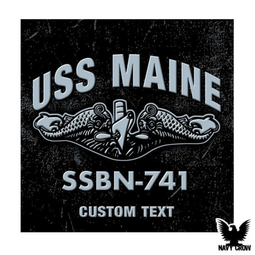 USS Maine SSBN-741 Submarine Warfare Insignia Decal