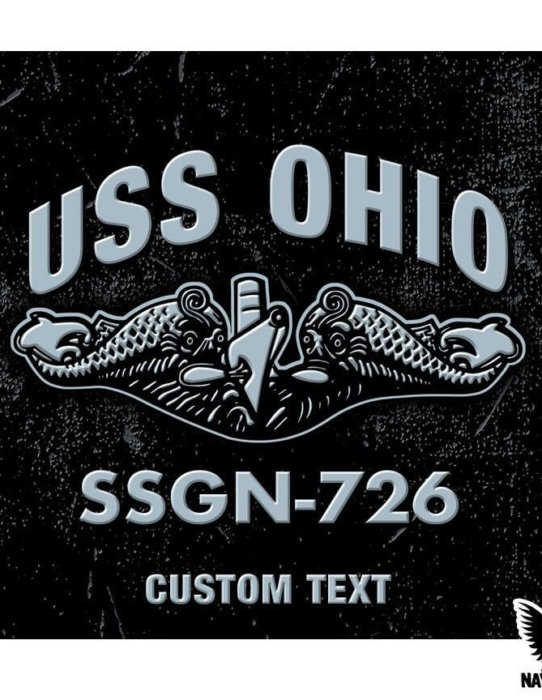 USS Ohio SSGN-726 Submarine Warfare Insignia Decal