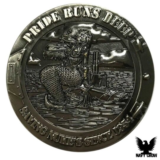 US Navy Mermaid Attack Submarine Custom Challenge Coin